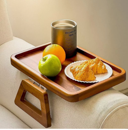Smartdesign Wooden Sofa Arm Tray & Organizer