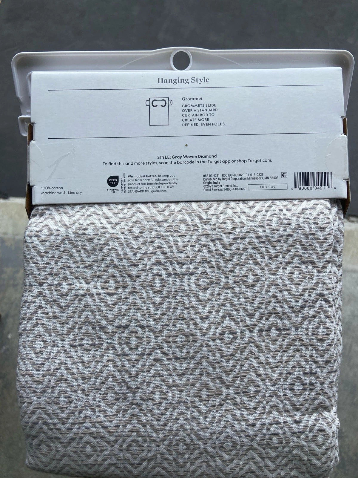 Light Filtering Diamond Weave Curtain – 54"x84"