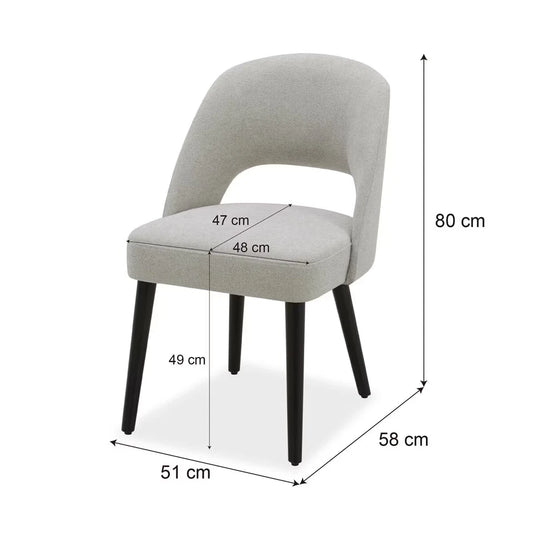 Gilman Creek Kobe Grey Fabric Dining Chairs (Set of 2)