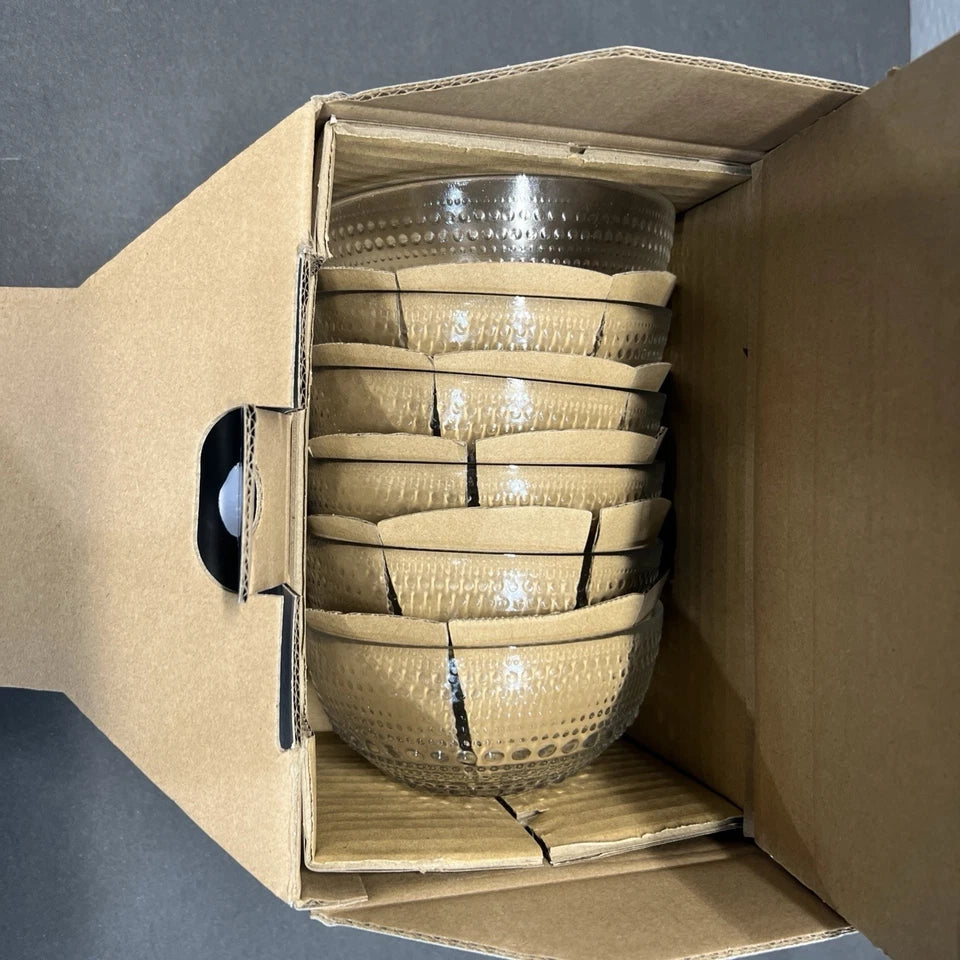 Fortessa Jupiter Gray Glass Bowls – Set of 6