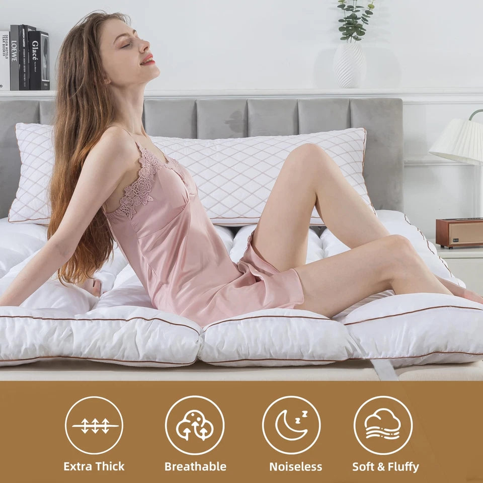 WhatsBedding 3” Cooling Mattress Topper – Queen Size