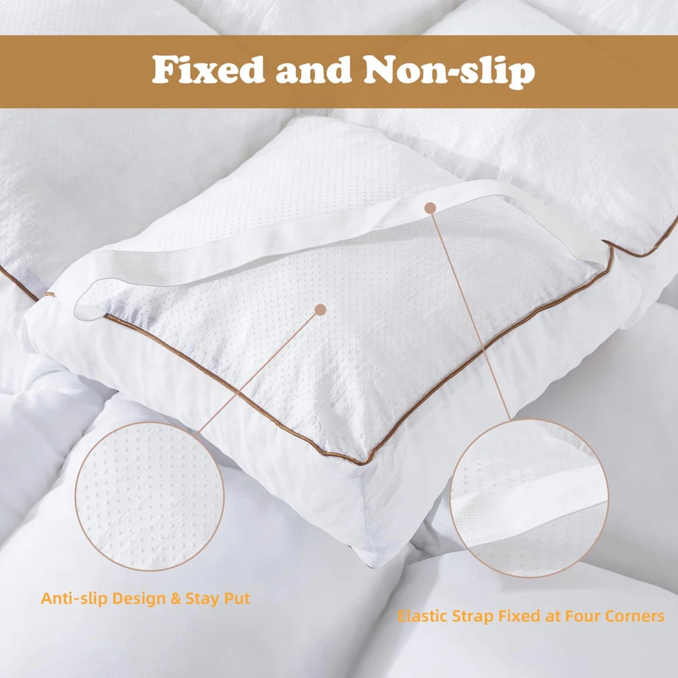 WhatsBedding 3” Cooling Mattress Topper – Queen Size