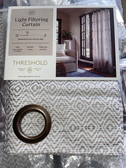 Light Filtering Diamond Weave Curtain – 54"x84"