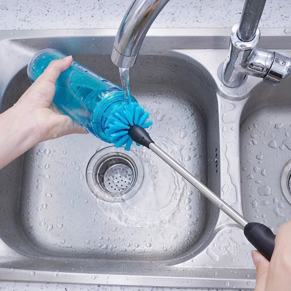 Nylon Bottle Brush Set – Long Handle Water Bottle & Tumbler Cleaner
