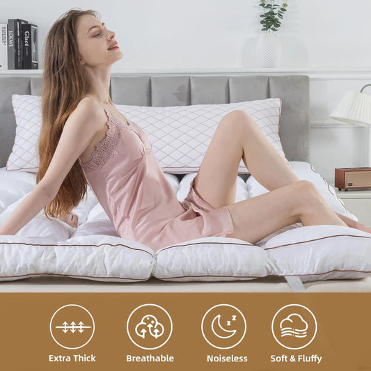 WhatsBedding 3” Cooling Mattress Topper – Queen Size