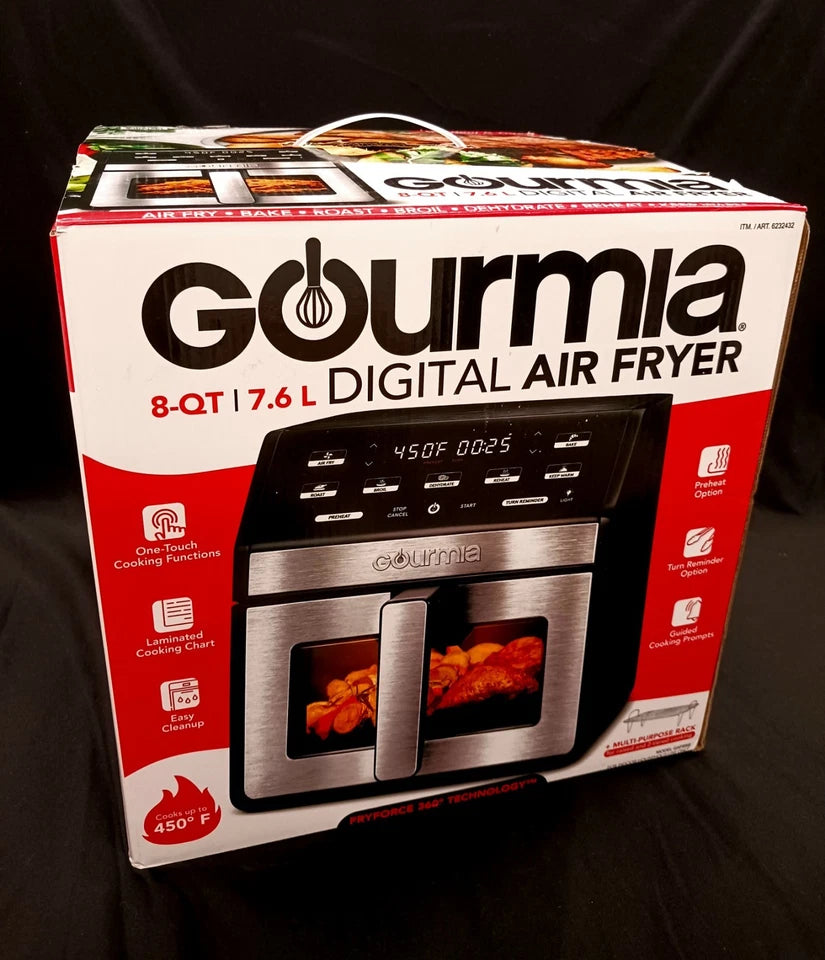 Gourmia 8QT Digital Air Fryer with FryForce 360°